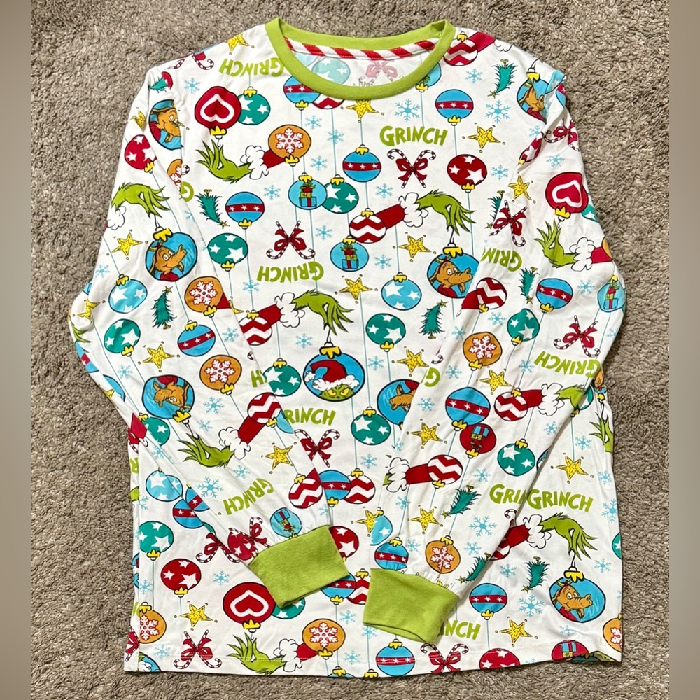 Grinch Holiday PJ Top, Size M